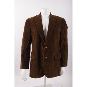 Brooks Brothers 346 Mens Suit Jacket Blazer Sport Coat Corduroy Sz 42 42R Brown